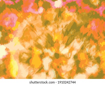 Watercolor Pattern. Ocher Tie Dye Shirt. Watercolor Print. Authentic Brushed Art. Green Vector Art. Dirty Art Painting. Aquarelle Texture. Brushed Graffiti. Tie Dye Patchwork. Light