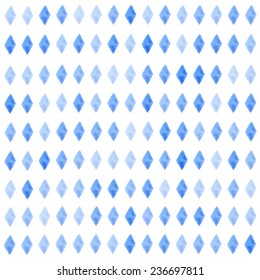 Watercolor pattern, raindrops, diamonds, diamonds