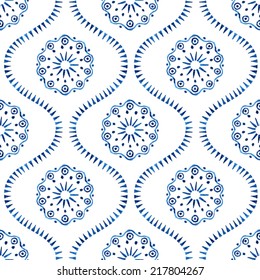 Watercolor pattern, seamless vector