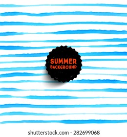 Watercolor Pattern. Summer Background Black Label. Hipster Style.