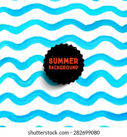 Watercolor Pattern. Summer Background Black Label. Hipster Style.