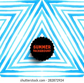 Watercolor Pattern. Summer Background Black Label. Hipster Style.