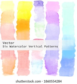 
Watercolor patterns (backgrounds). For typography (business cards, brochures, books, etc.) and use in website design. Set - 6 elements