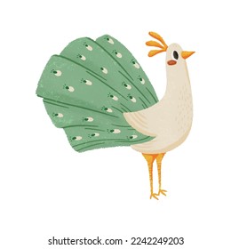 Watercolor Peacock Farm Animals Graphics