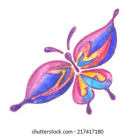 Watercolor pen butterfly