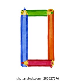 Watercolor Pencil alphabet isolated on white background
Pencil Font vector. Type design. Education school abc theme. Trendy style.