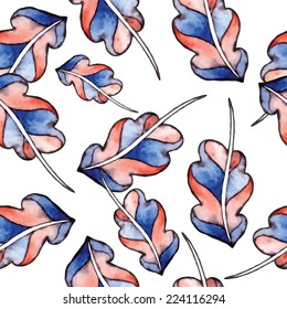 Watercolor and pencils illustration in vector format - seamless pattern
