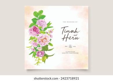 watercolor peonies background and wreath background illustration
