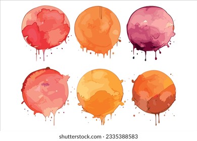 Watercolor photoshop brush stain effect multicolor graphics design