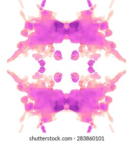 Watercolor pink abstract background. Vector illustration