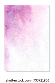 Watercolor pink background.Eps 10 vector illustration..