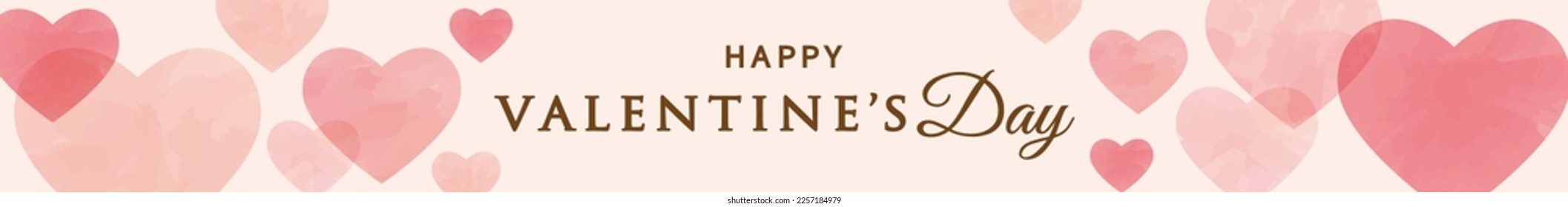 Watercolor Pink Background with Hearts