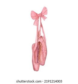 Watercolor pink ballet shoes for women