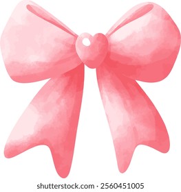 Aquarela Rosa Arco com Coração