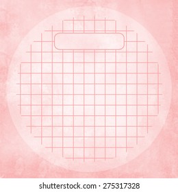 Watercolor pink cards and notes. Template for notebook, diary