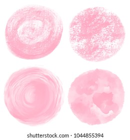 Watercolor pink circle spot texture