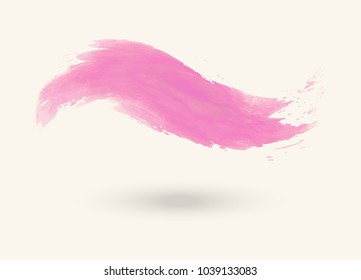Watercolor pink wave element background with space for text . vector illustration.