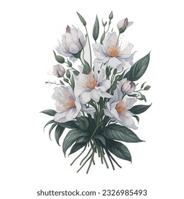 Watercolor Pleione vector: This artistic depiction of Pleione, a delicate and exotic orchid, combines the beauty of watercolor with the precision of vector illustration.