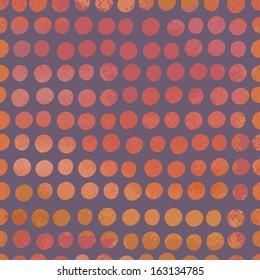 Watercolor polka dot seamless pattern