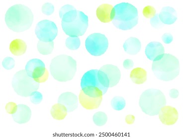 Watercolor polka dots blue yellow image background