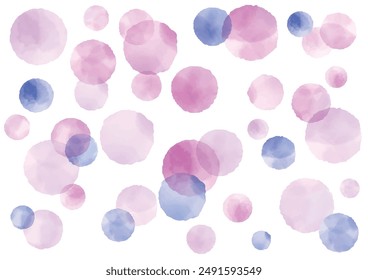 Watercolor popping pink and purple cute polka dots