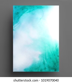 watercolor poster a4 size vector illustration 