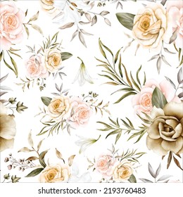 watercolor pretty floral seamless pattern