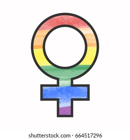 Watercolor Pride Flag, illustration in vector format