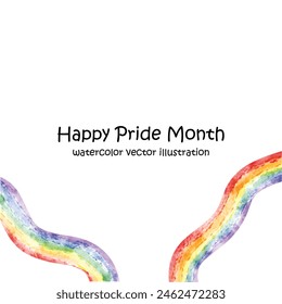 watercolor pride month elements, lgbt watercolor. Pride month