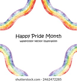 watercolor pride month elements, lgbt watercolor. Pride month