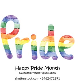 watercolor pride month elements, lgbt watercolor. Pride month