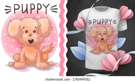 Watercolor puppy - idea for print t-shirt