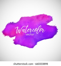 Watercolor Purple Vector Element For Text Background