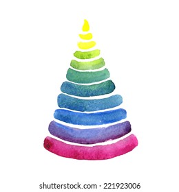 watercolor pyramid toy