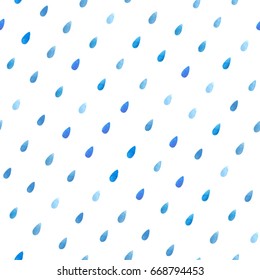 Watercolor Rain. Seamless Pattern Vector.