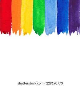 Watercolor rainbow background