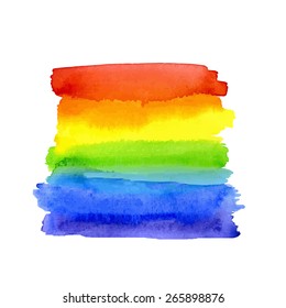 Watercolor rainbow background