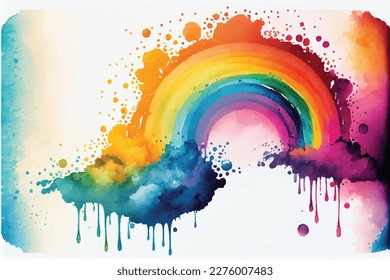 Watercolor rainbow gradient colorful abstract background, luxury abstract for a mobile screen concept, mobile screen, phone desktop and wallpaper.