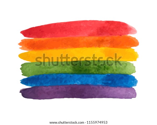 Watercolor Rainbow Watercolor Lgbt Flag Tolerance Stock Vector (Royalty ...