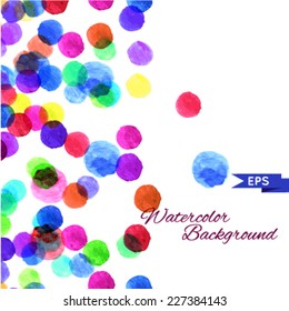Watercolor rainbow repeated pattern. Vector illustration.