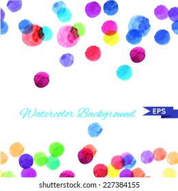 Watercolor rainbow repeated pattern. Vector illustration.