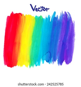 Watercolor rainbow seamless background. Vector illustration.