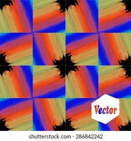 Watercolor rainbow seamless background. Vector illustration.