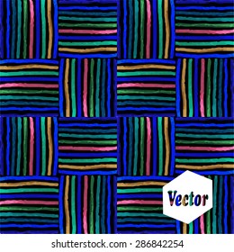 Watercolor rainbow seamless background. Vector illustration.