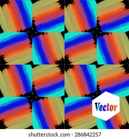 Watercolor rainbow seamless background. Vector illustration.