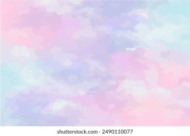 Watercolor rainbow sky background,vanilla backdrop	