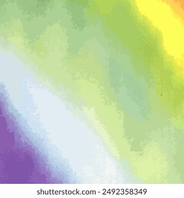 Watercolor rainbow template. Vector illustration. Manual graphics.