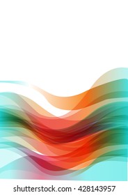 Watercolor rainbow wave background. Vector illustration