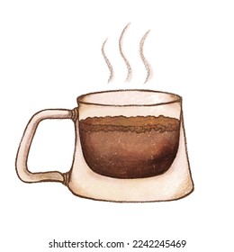 Watercolor Realistic Coffee Cups Graphics 02