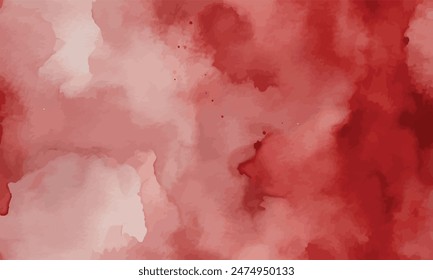 Watercolor Red Background. Christmas Watercolor Background